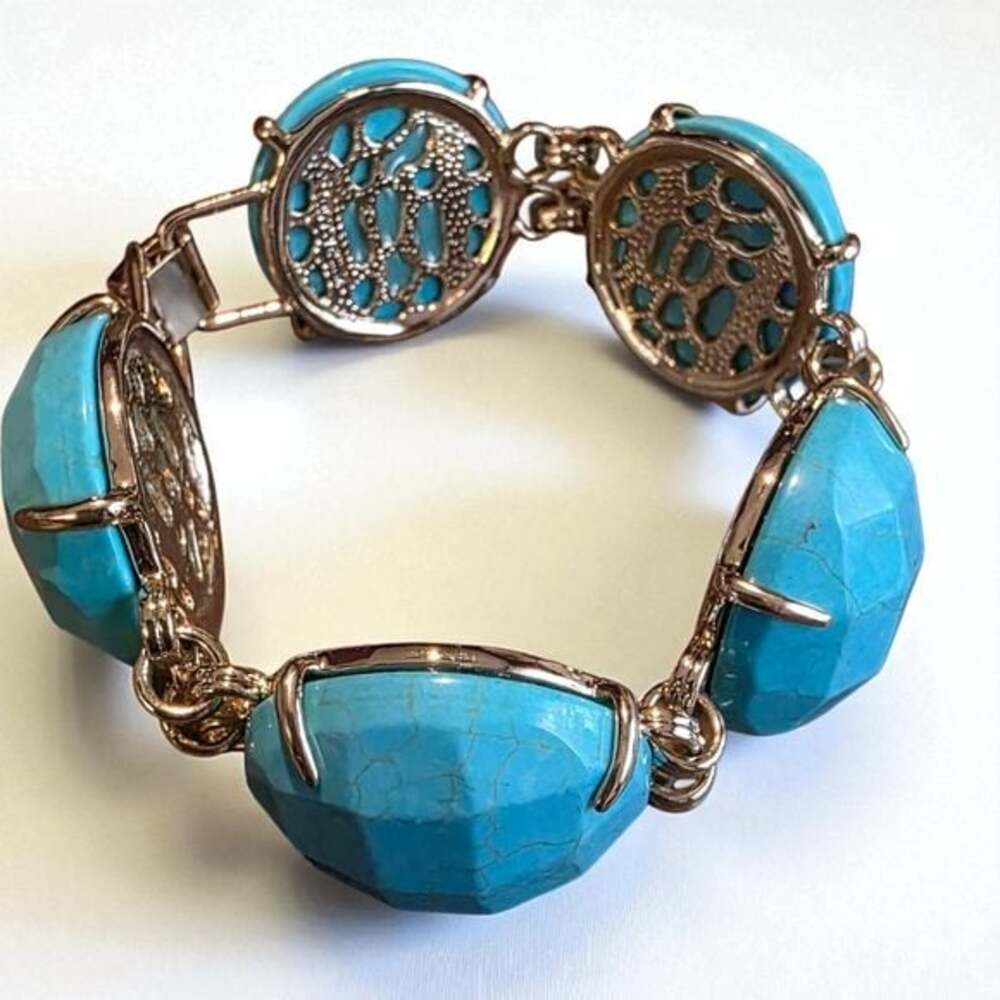 Turquoise and Gold Bracelet